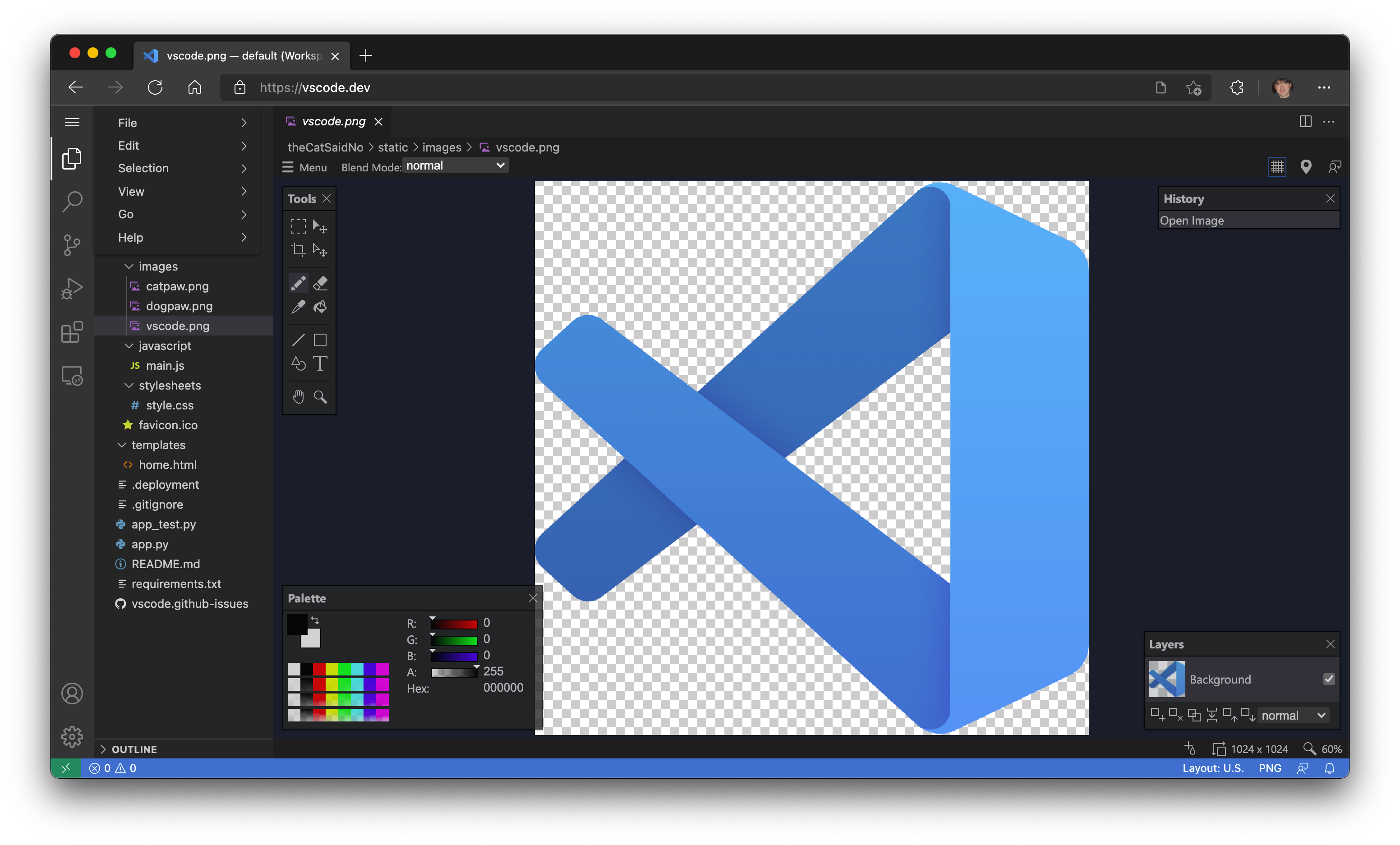 Luna Paint - 在 vscode.dev 中运行的图像编辑器扩展