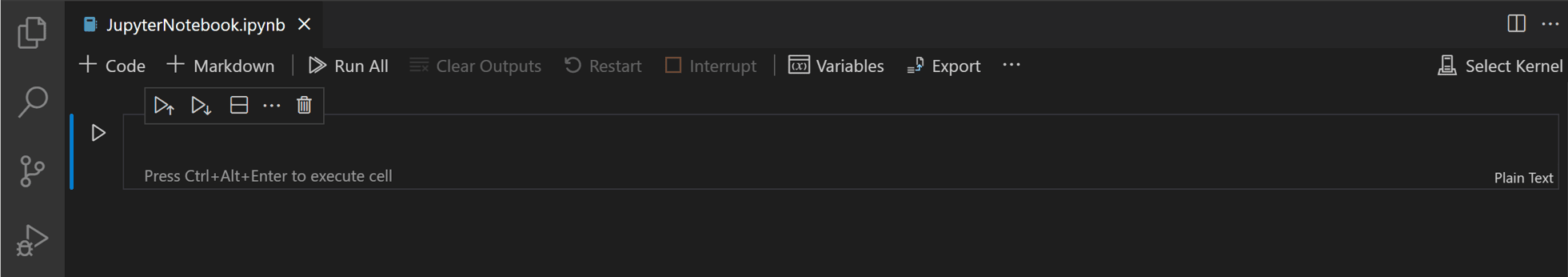 空白 Jupyter 笔记本
