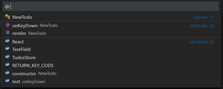 按种类对符号进行分组