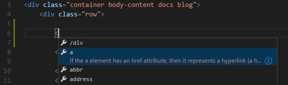 HTML 智能感知
