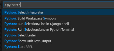 Python:选择解释器命令