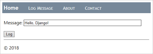 Django 教程:添加到应用程序的消息日志记录页面