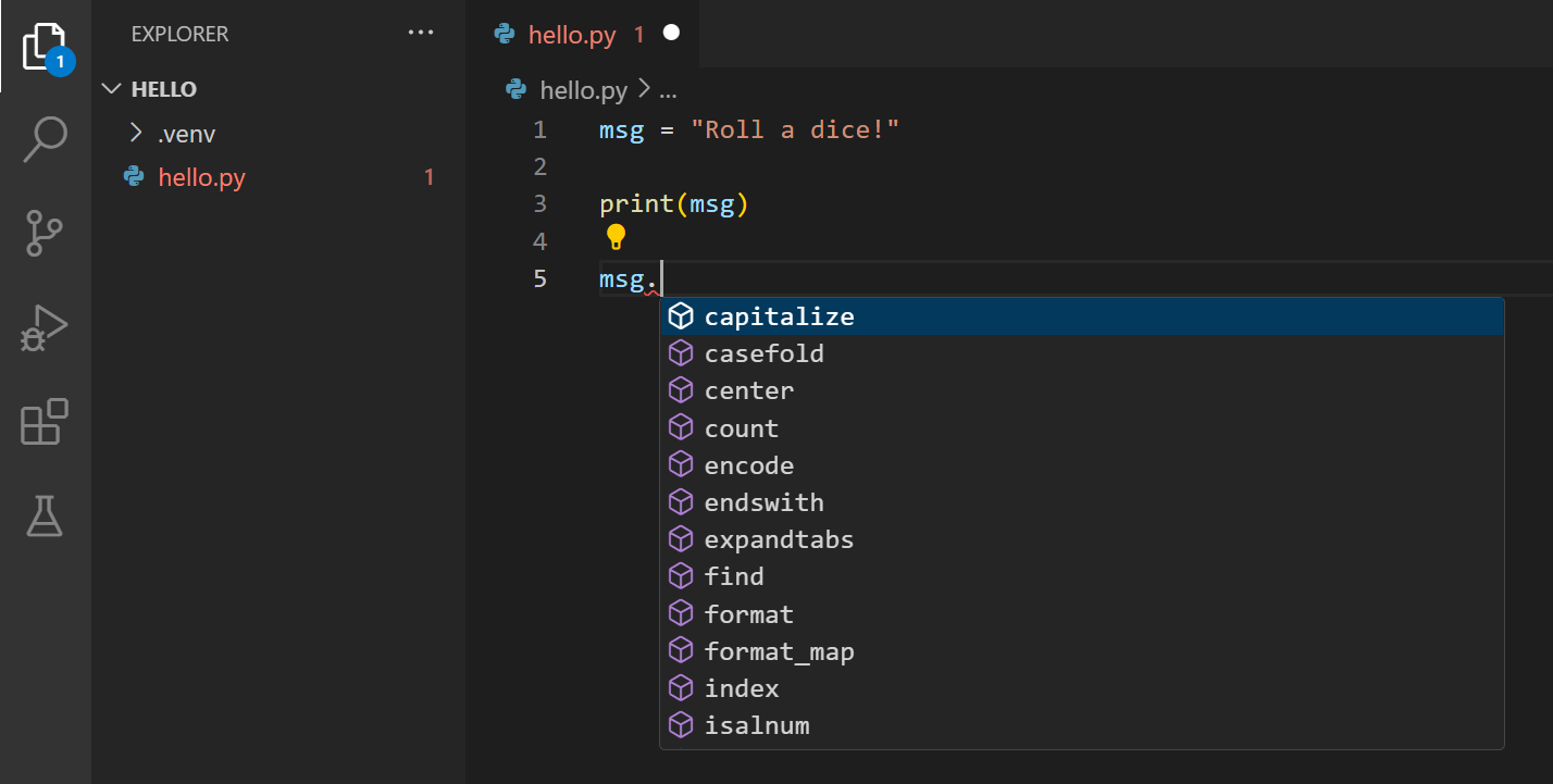 对于类型提供方法的变量出现 IntelliSense